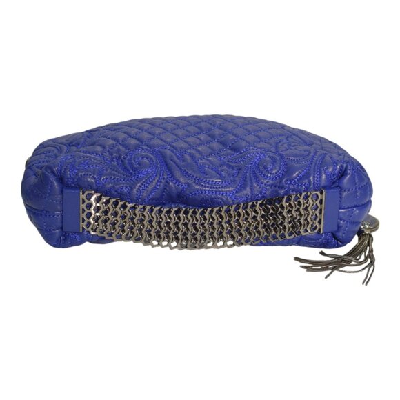 Gianni Versace Vanitas Quilted Leather Shoulder Bag in Electric Blue - Picture 9 of 16